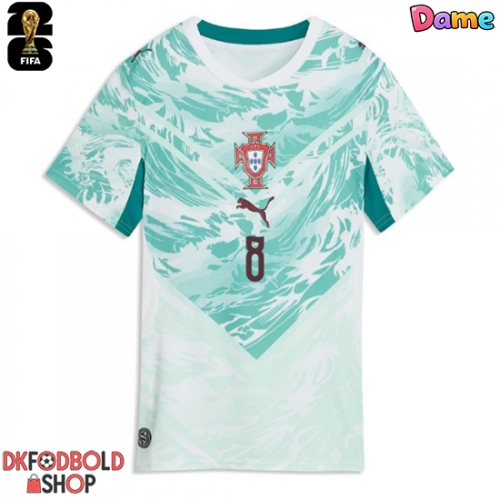 Portugal Bruno Fernandes #8 Udebanetrøje Dame VM 2026 Kort ærmer